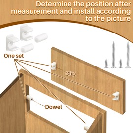 Juexica 8 Pairs False Cabinet Front Clip False Drawer Front Clips Sink Tip out Snap with Screws and Screwdrivers for Hardware Replacements(White)