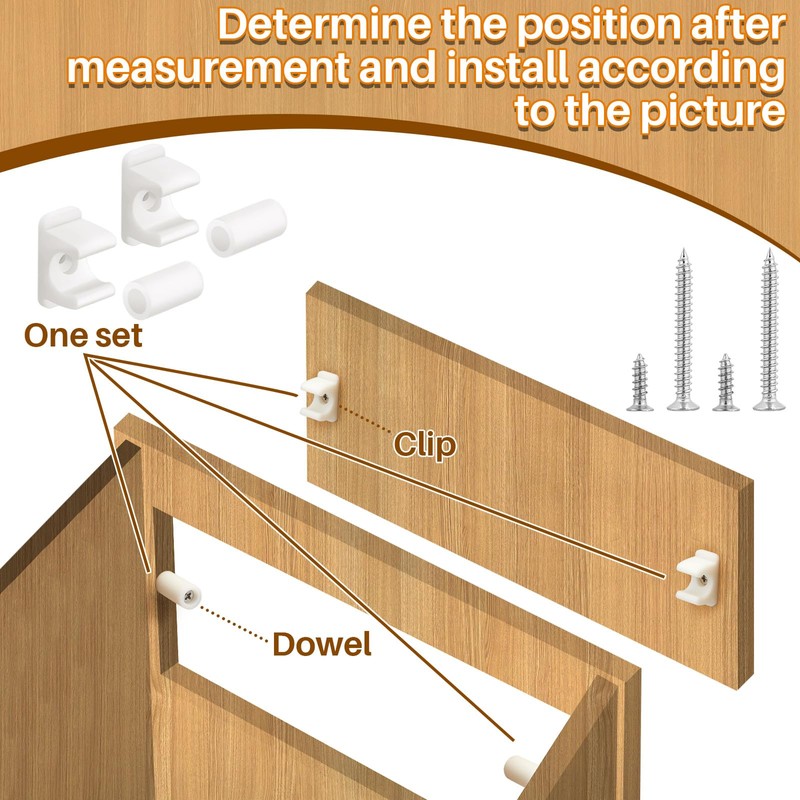 Juexica 8 Pairs False Cabinet Front Clip False Drawer Front