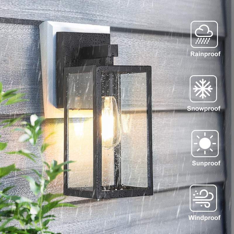 MAXvolador Outdoor Wall Lantern, Exterior Waterproof Wall Sconce Light Fixture,