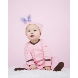 Babysoy Double Knot Hat- 2 Pack, Petal, 6-12 Months