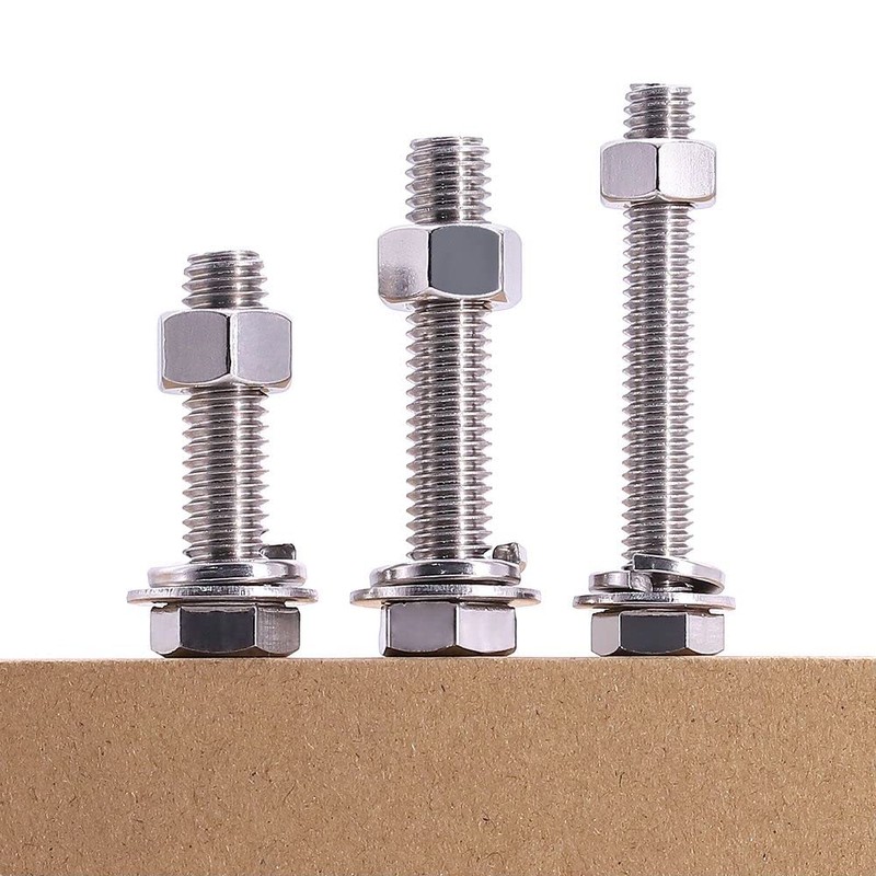M10-1.5 x 75mm (6 Sets) Hex Bolt with Hex Nut,