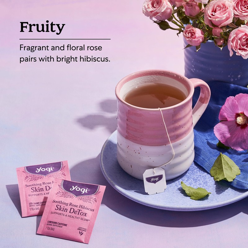Yogi Tea Soothing Rose Hibiscus Skin DeTox Tea - 16