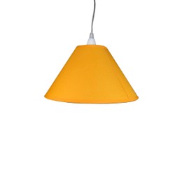 Loxton Lighting 10 Inch Tapered Edge Cotton Coolie Lampshade (Mustard) - Great for Living Rooms, and Bedrooms, Ceiling Light Shade
