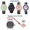 diloy Textile Watch Strap Jeans Denim Frayed Leather Lining Flat