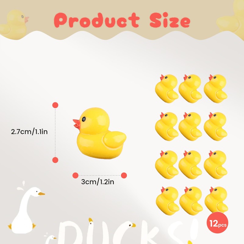 12pcs 3D Duck Cute Fridge Magnets, Cute Refrigerator Magnets, Cute