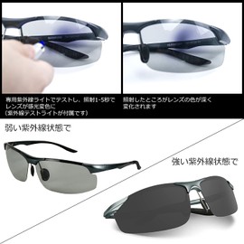 YAYGOD Color Changing Dimming Sunglasses, Polarized Sunglasses, Ultra Lightweight, Aluminum, Magnesium Alloy Material, Unisex, Sports Sunglasses, UV 400, For Fishing, Driving, Outdoor Activities,
