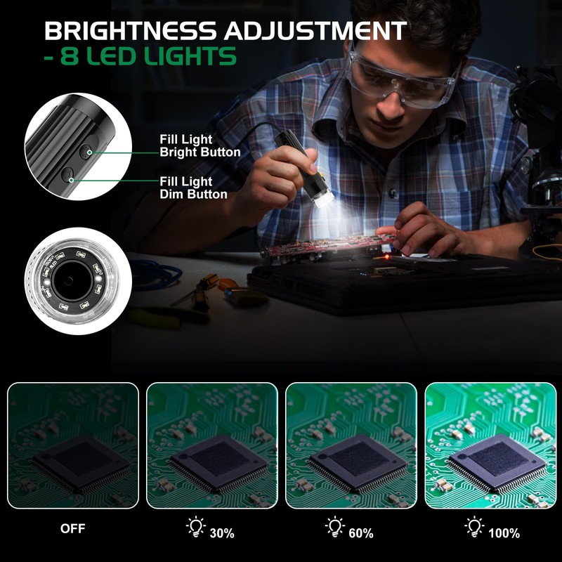 WADEO Digital Microscope, 1080P HD 50-1000X USB Microscope, Mini Microscope