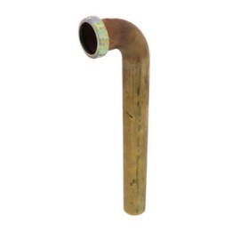 1-1/2" x 12" Rough Brass Slip Joint Waste Bend, 22 GA - (Pack of 2)