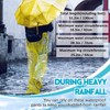 Geyoga 8 Pcs Disposable Rain Pants with Shoe Boot Waterproof