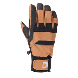 Carhartt mens Flexer Cold Weather Gloves, Brown/Black, Large US