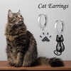 Cat Earrings 925 Sterling Silver Kitten Paw Print Earrings Cute