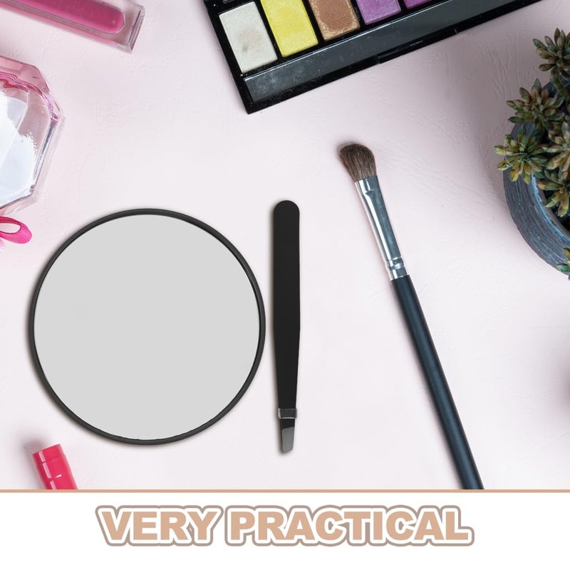 30X Black Handheld Make up Glass with Tweezers White Box