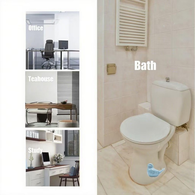 2 Pcs Ceramic Bird Toilet Floor Bolt Caps, Animal Toilet