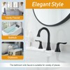 SENYUEE 8 Inch Bathroom Faucet 3 Hole Black, Widespread Bathroom