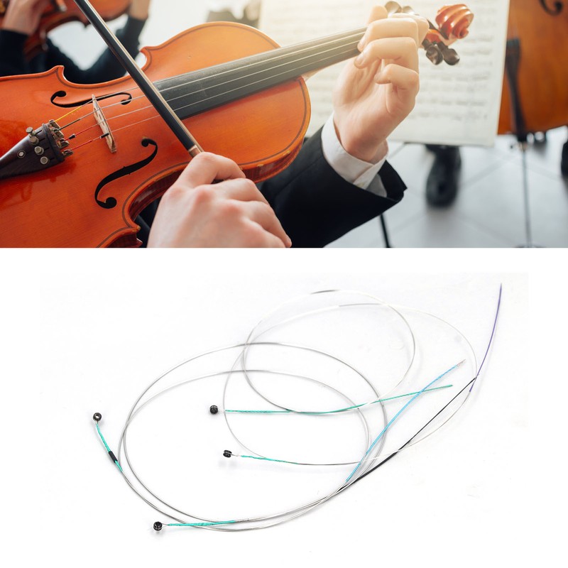 4Pcs Violin Strings 4/4 Full Set Chromium Steel E A