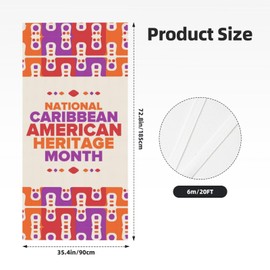 Caribbean American Heritage Month Door Cover Banner Backdrop Background Tapestry Flag for Party Front Door Decorations Party Supplies