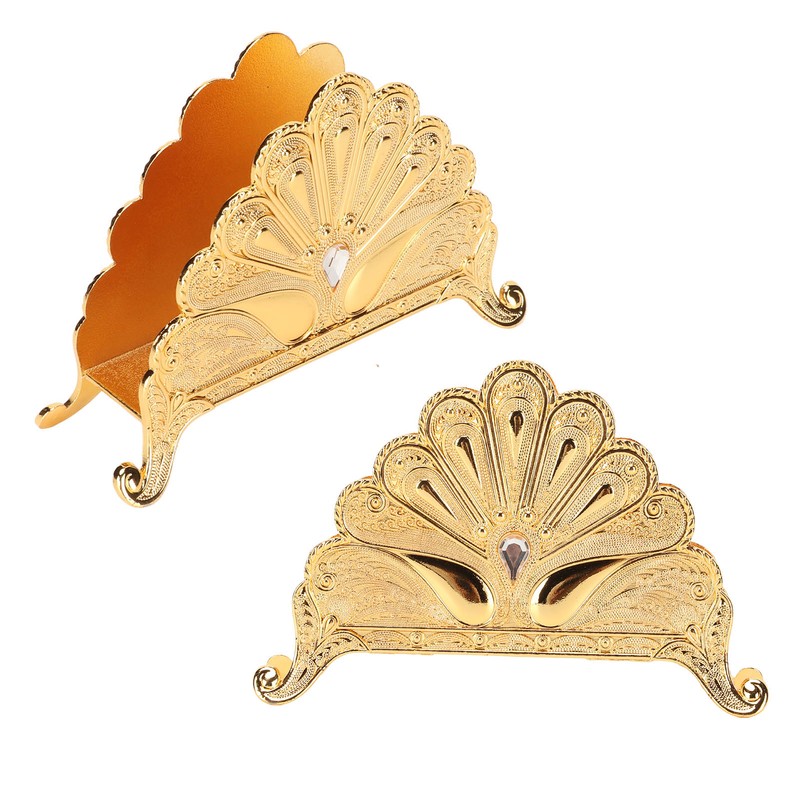 Napkin Holder Classical Metal Peacock Embossed European Style Table Tissue