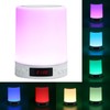 Bluetooth Speaker Alarm Clock Colorful Night Light Touch Control LED