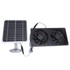 20W Solar Panel Solar Powered Dual Exhaust Fan Kit for