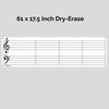 Dry Erase Music Grand Staff Laminated Poster, 61" Inches Large