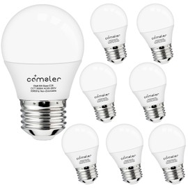 comzler E26 Base 8 Pack LED Light Bulbs, 3000K Soft White 60 Watt Equivalent A15 Small Light Bulbs, 120V 600LM Non-Dimmable LED Light Bulb for Refrigerator, Ceiling Fan