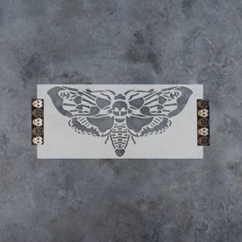 Death Head Moth Stencil - Reusable Stencils for Painting - Create DIY Death Head Moth Home Decor