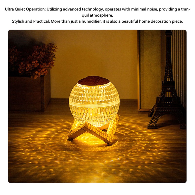 Mini Humidifier Night Light Crystal Ball 2.2w 350ml RGB USB