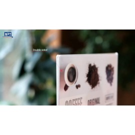 M&T Displays Clear Acrylic Wall Mount Brochure Holder 2x(4x6 inches) Literature Leaflet Stand