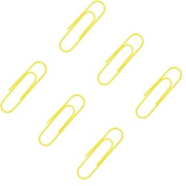 Small 300 Pack Paper Clips - Office Supply Accessories - Cute Paper Needle - Bookmark (Yellow, 3.3 * 0.8CM)