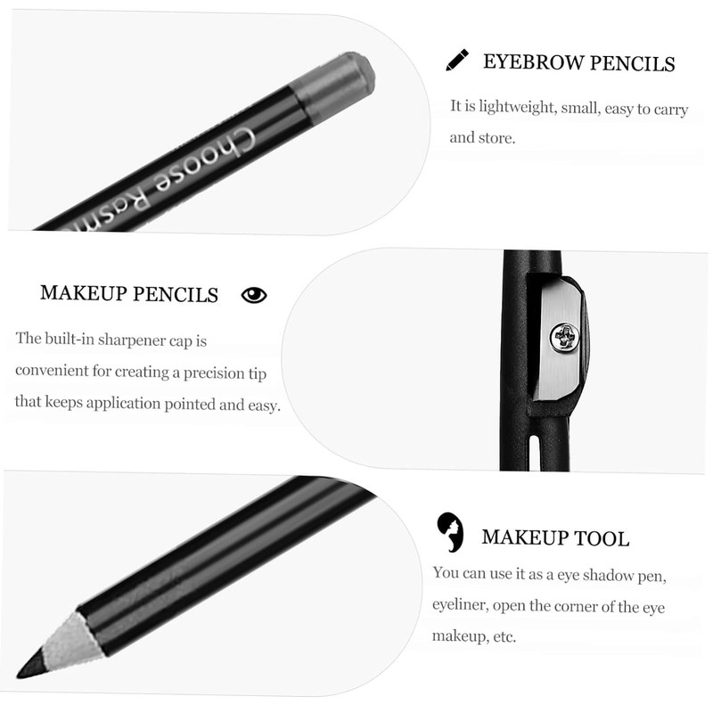 3Pcs Eyeliner Pencils With Sharpener Head Waterproof Professional Makeup Beauty