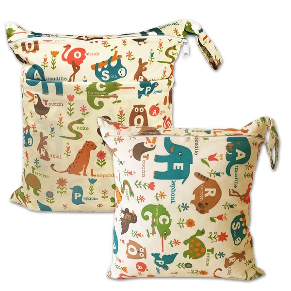 ACTOYS Wetbag, Nappy Bag Set, 2 Pieces Wet Bag, Nursery