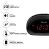 Sharp Small, Space-Saving Digital Alarm Clock – Compact Bedside Clock
