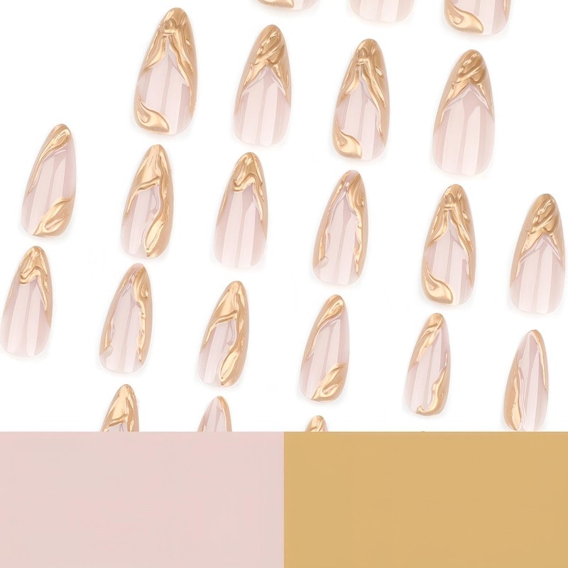 Rchovsam Medium Press on Nails Amond Nails Press Ons Medium