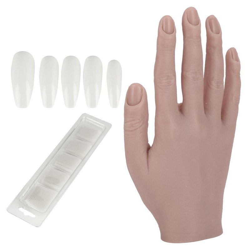 Silicone Nail Training Hand Flexible Joint Nail Art Practice Hand