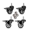 2" Stem Caster Wheels with Safety Dual Locking 600Lbs Heavy