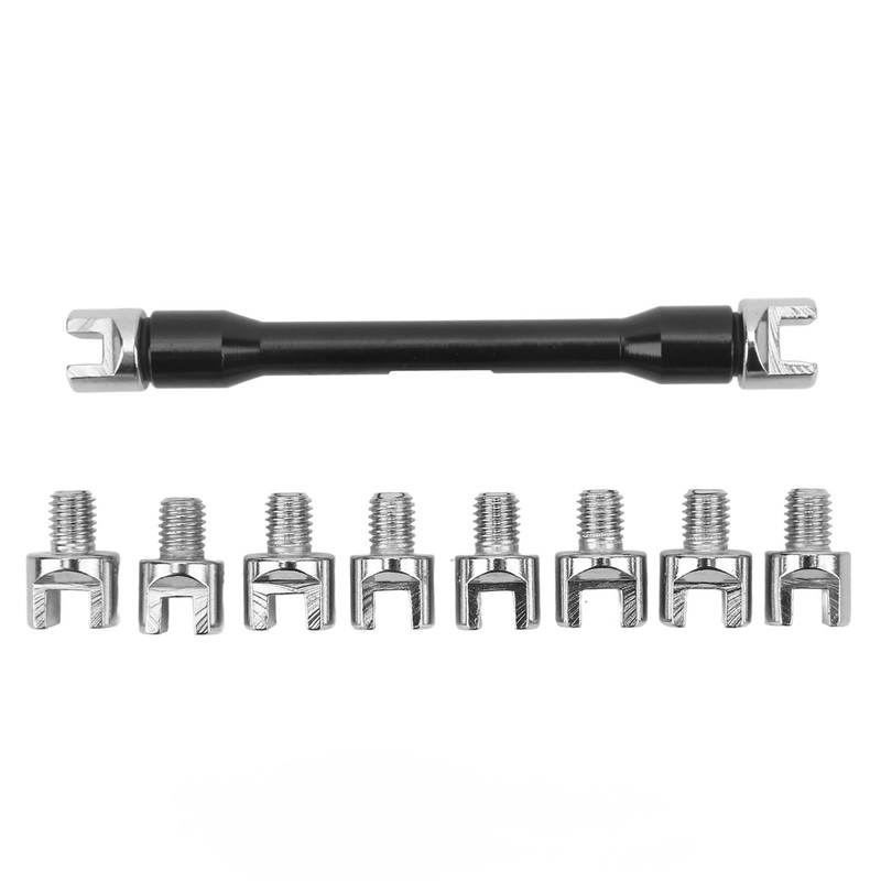 Motorcycle Spoke Wrench Set Spoke Spanner Kit with 10 Interchangeable