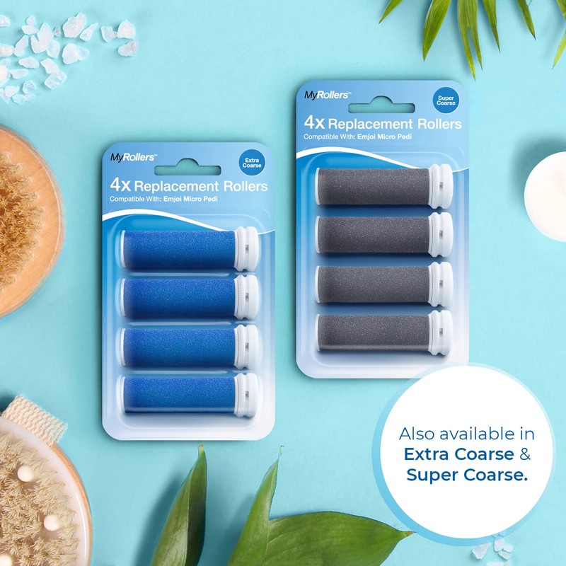 4 x EXTREME Coarse Green Replacement Rollers Compatible with Emjoi