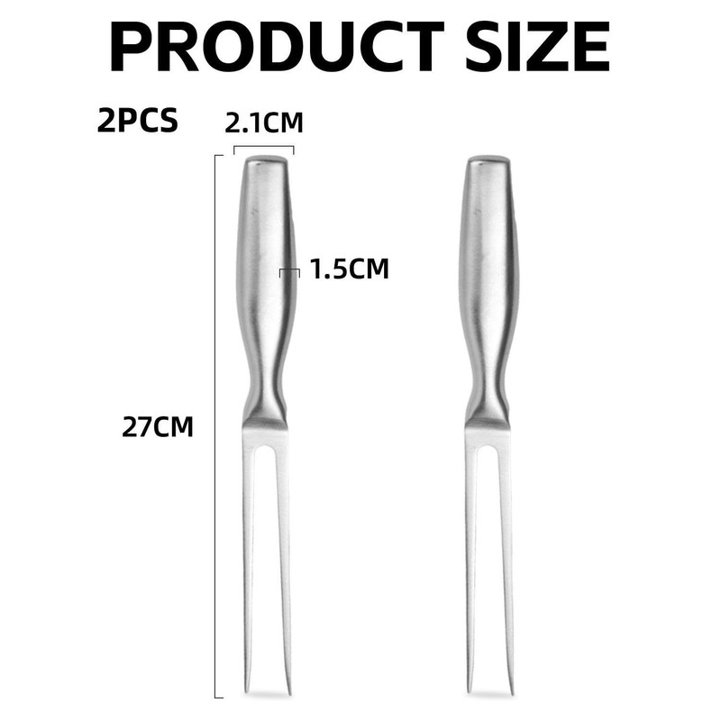 2 Pieces Stainless Steel Barbecue Forks, Cooking Forks, Food Forks,