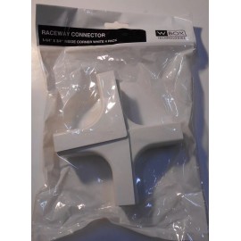 WBOX 2 bags = 8 PCS 1-1/4" X 3/4" Inside Corner White Raceway Connector   0E-125ICW4