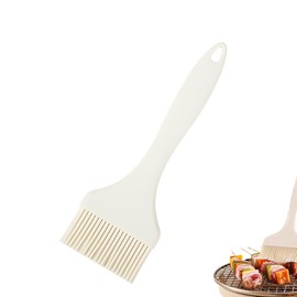 BLOOPIC シリコン塗り刷毛 料理用ハケ 耐熱 シリコン素材 オイルブラシ バーベキュー ベーキング 焼肉 チョコレート塗り用 一体型デザイン 調理用ハケ ベージュ(21cm*7cm)