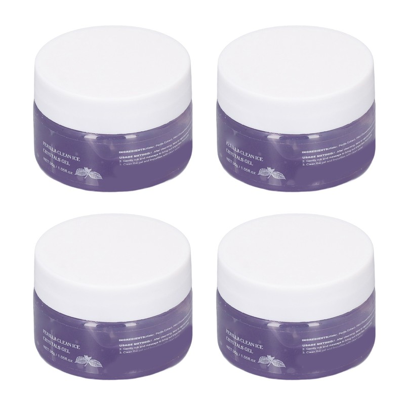 4Pcs Face Clean Gel Perilla Facial Skin Care Cleansing Hydrating