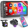 HIKITY Double Din Wireless Apple CarPlay Car Stereo 7 Inch