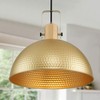 ALAISLYC 16 Inch Gold Pendant Lights Hammered Matte Pendant Lights