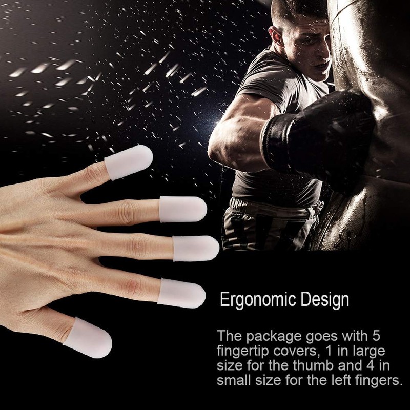 5pcs Silicone Finger Cots Thumbs Cover Protector Fingertip Cots for
