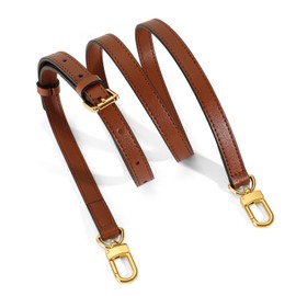 RYYXZXL Vachetta Leather Replacement Adjustable Shoulder Strap for L V Handbag Replacement Bag Strap (width: 0.6in-caramel color)