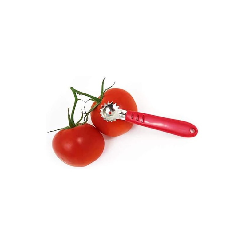 1 Pcs Tomato Huller Corer Stainless Steel Strawberry Stem (White)