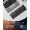 Foldable Bluetooth Keyboard with Numeric Keypad, Samsers Full-Size Wireless Folding
