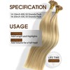 VINBAO U-Tip Bondings Real Hair Extensions, Caramel Blonde Highlights Bleach