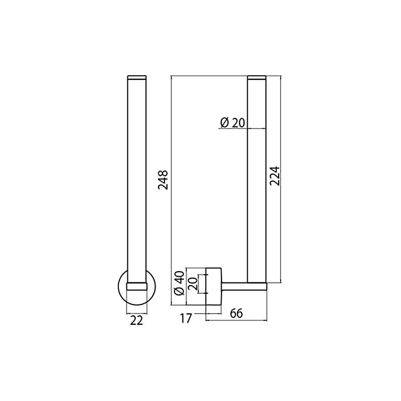 Emco Rondo 2 450500102 Kitchen Roll Holder for Spare Roll