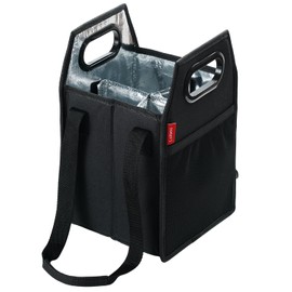 LUILANC Bottle Wine Carrier Collapsible 4 Bottle Storage Box Reusable Portable Wine Bottle Carrier Case for Tote Bag Moving, Vacation Bottle Caddy Grocery Shopping Wine Tasting Accessory